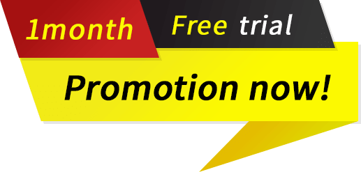 1 month free trial promotion now!