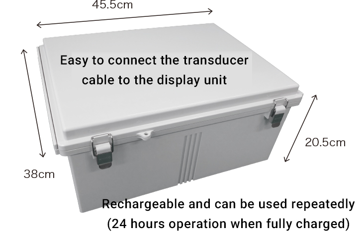 Easy to connect the transducer cable to the display unit