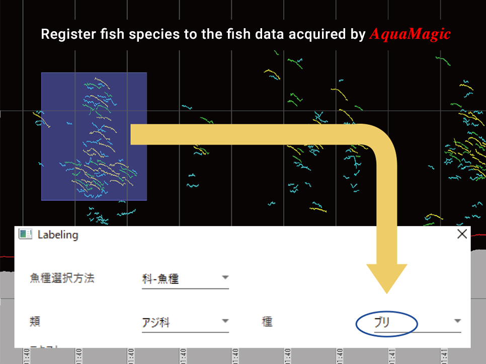 Register fish species to the fish data acquired by AquaMagic